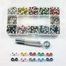 400 Sets 5Mm Multi-Color Grommets Kit Metal Eyelets with Installation Tools