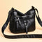 Daily Leather Mom Bag Multi-Pockets Women Shoulder Crossbody Bags (Black)