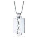 Personalized punk style blade tag trendy men's shaver pendant  M8N V8Z7