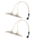 2Pack Motherboard 2 Ports USB 2.0 Hubs to 9Pin Expansion Rear Panel Header