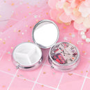 1Pc tower metal pill case medicine organizer pill box makeup storage containe 3C