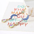 Beautiful Betsey Johnson Fashion Jewelry Blue moon Woman jewely earrings A4 F9M9