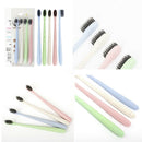 4X Wheat Straw Bamboo Charcoal Soft Toothbrush Hygiene Eco-Friendly Oral Clean Z