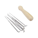 Set of 7 pcs felting needles with wooden handle wool felt tool felting star