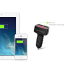 4 in 1 3.1A Dual USB Car Charger Adapter Voltmeter Celsius Red + Blue A
