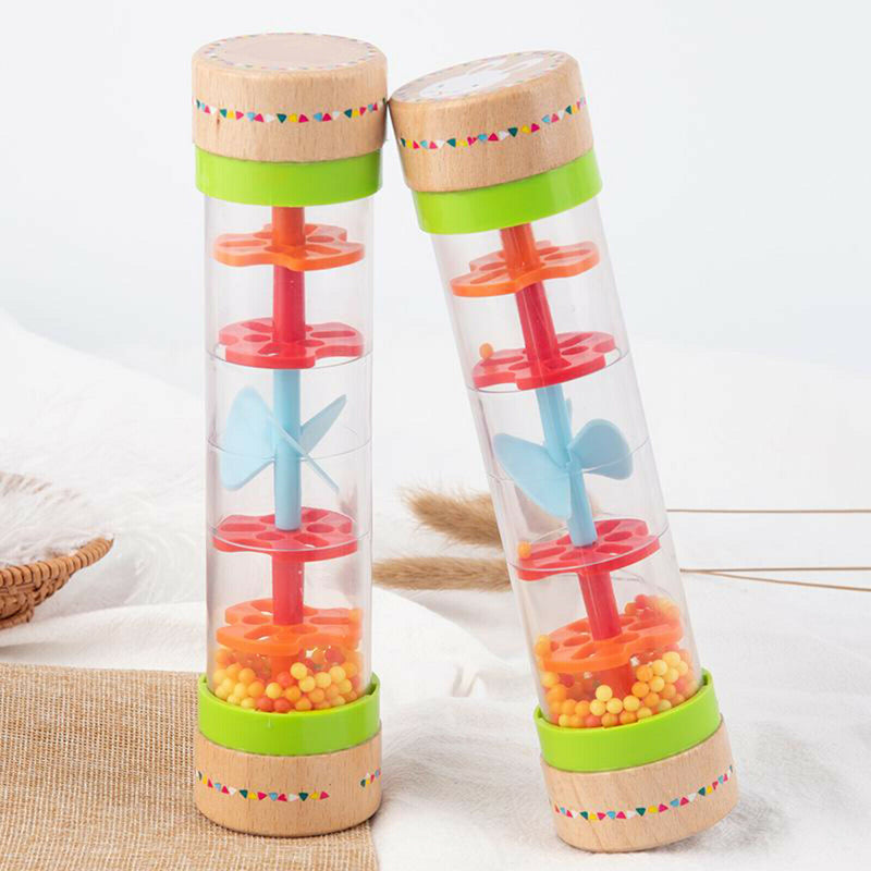 Baby Rainbow Rainstick Rain Shaker Sensory Musical Sound Rattles Early