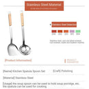 2x Chinese Soup Spoon Ladle Scoop Wok Spatula Household Heat Resistant Cookware