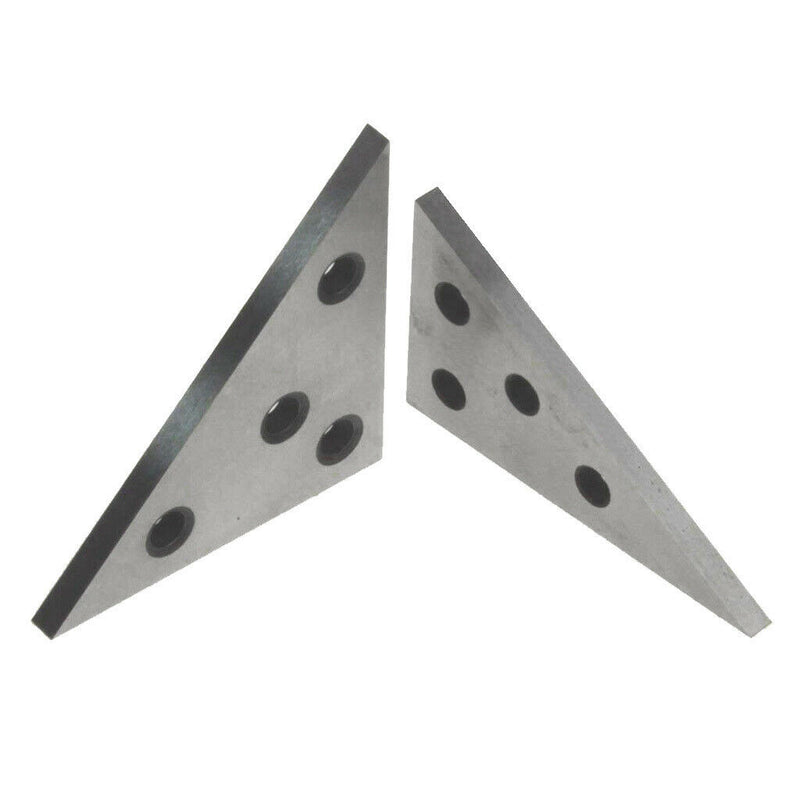 Solid Steel 30-60-90 Angle Blocks and 45-45-90 Angle Plate Set Plates (2pcs Set)