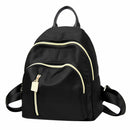 Women Casual Oxford Mini Backpack Preppy Chic Girls School Backpack Black