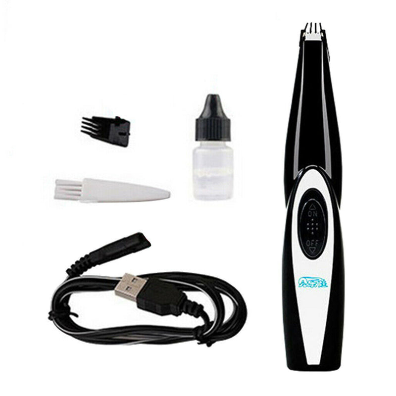 Grooming Clippers Low Nosie USB Rechargable Dog Grooming Kit  Black