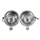 1 Pair Universal Retro Bullet Shape DC 12V Motorcycle Fog Lamps Headlights A