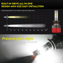 4-sides LED Headlight Kit 2000W 300000LM Hi-Lo Beam Bulbs Low Beam Headlights