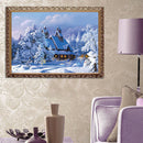 5D DIY Round Drill Diamond Painting Snow Hut Cross Stitch Embroidery Mosaic