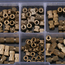 150pcs M3 Brass Knurl Insert Nuts Threaded Assortment Set Kit w/ Plastic Box zg