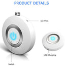 USB Portable Wearable Air Purifier, Personal Mini Air Necklace Negative Ion
