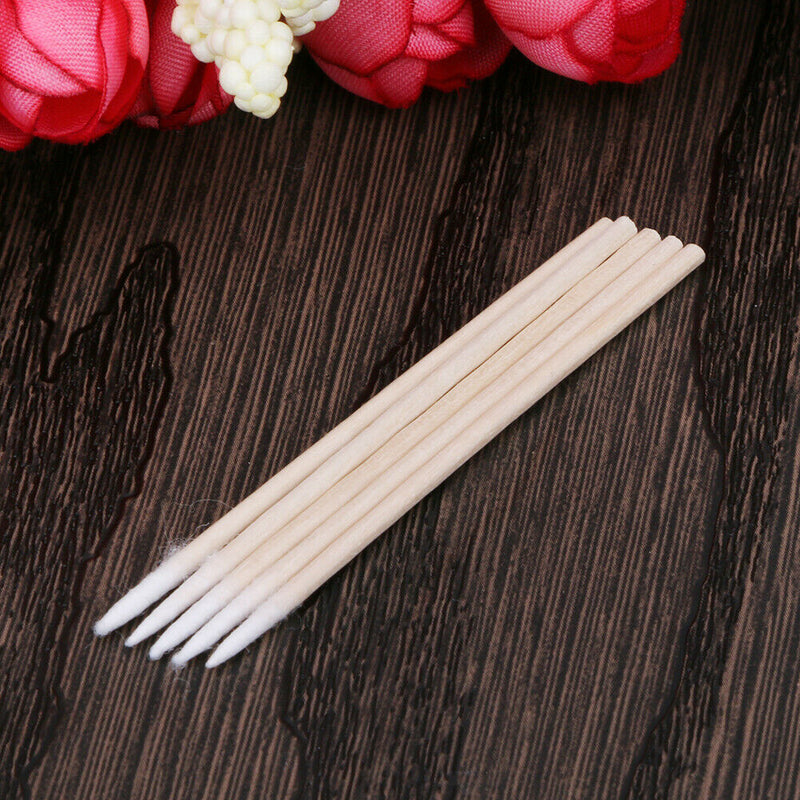 300pcs Wooden Handle Cotton Swab Makeup Applicator Medical Swabs A