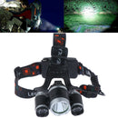 Professional LED headlamp head lamp 8000LM 3xT6 incl.2x18650 battery + charg_