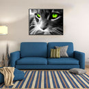Green Eye Cat 5D Diamond DIY Painting  Kit Home Decor Craft