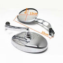Pair Motorcycles Adjustable Round Side Rearview Mirrors for Universal Harely