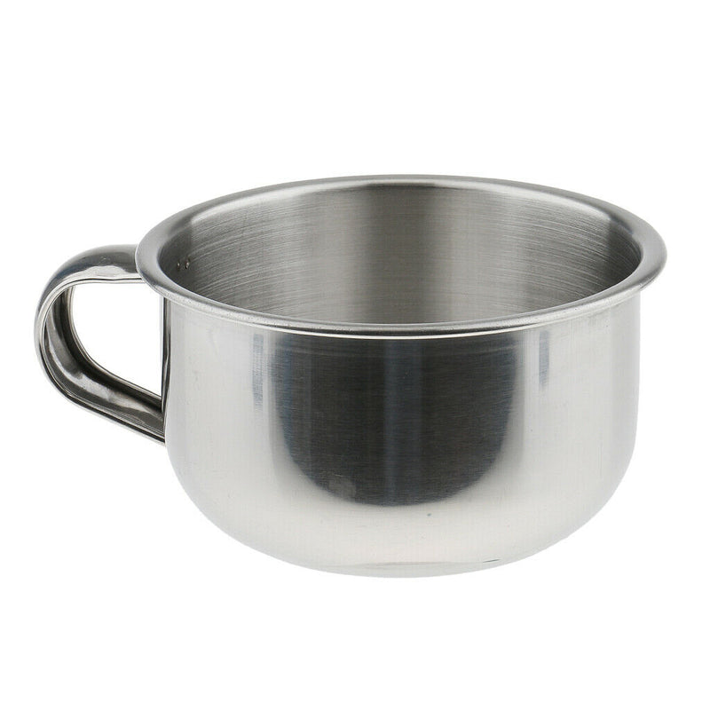 Stainless Steel Shaving Mug Bowl Cup With Handle for Men Barber Shave Brushes