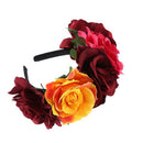 Clothing Corolla Fabric Simulation Mixed Color Rose Flower Halloween Christ