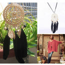 1Pc Feather Necklace Hollow Circle Dream Catcher Jewelry Chain For Women MO