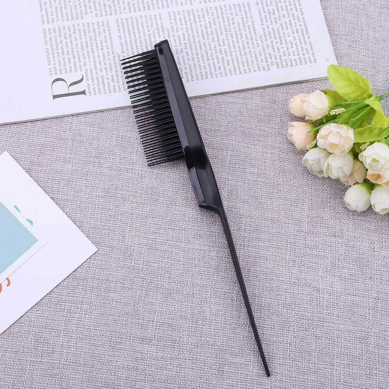 Pointed Tail Comb Prevent Hair Loss Hair Brush Barber Styling Comb (Black)