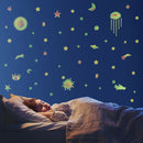 3pcs/set Luminous Star Sky Wall Art Stickers Waterproof Room Decor Decals A