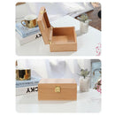 Natural Unfinished Wood Storage Box Pencil Case Organziers Jewelry Box Necklace