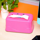 4X(Paper Rack Elegant Cute Smiling Face Home Rectangle Shaped Tissue Box CoP7H1)