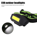 Outdoor Night Climbing COB LED Hat Clip Lights Black Headlight USB Charging