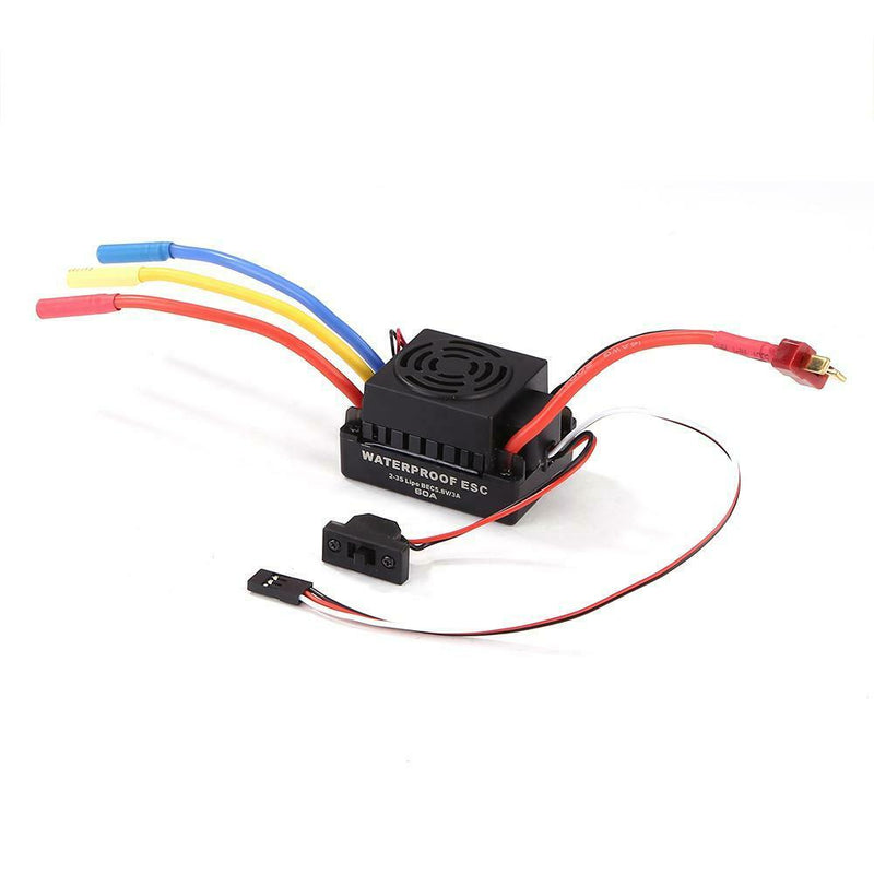 60A Waterproof Brushless Motor Speed Controller Sensorless ESC (Black)