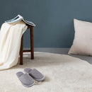 Men Gray Fleeces House Soft Winter Warm Slippers UK 8.5 for Feet Length 27