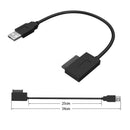 USB to 7+6 13PinSlim SATA/IDE CD DVD Rom Optical Drive Cable Adapter Converter3C