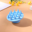 Pointed Tip Silicone Scalp Shampoo Massage Brush Head Acupoint Comb (Blue)