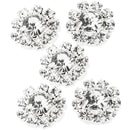10Pcs 15mm Diamante Rhinestone Shank Buttons Flatback Sewing DIY Decor Craft Set