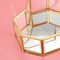 Flip Love Heart Shaped Geometric Glass Jewelry Box Glass Ring Box Exquisite T6N3