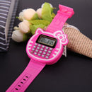 Children Silicone Date Multi-Purpose Kids Calculator Wrist Watch Rosered