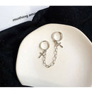 Korean Style Alloy Cross Adjustable Open Band Ring Fashion Sizable 2 Connecting