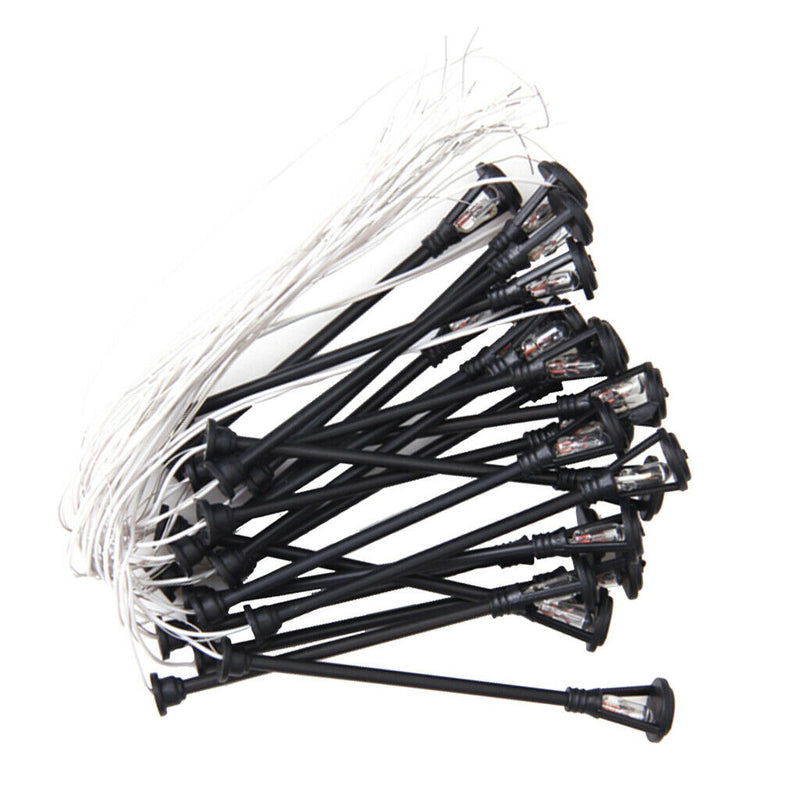 6cm Height 20Pcs Single Head Lamp Lamppost Light for Garden Park Scene 1/100