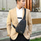 Casual Crossbody Chest Bags Oxford Men Shoulder Messenger Handbags (Black)