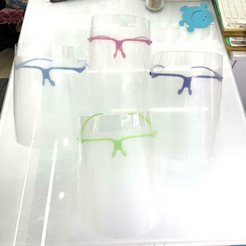 20Pcs Elastic Full Face Shield Washable Clear Goggles Visor Cap Dustproof