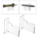 1 Pair Transparent Sword Stand Sword Holder Acrylic Storage Rack for Home Shop