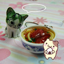New Food Simulation Key Chains Chinese Blue and white porcelain Food Bowl LJ