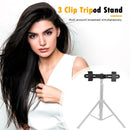 Universal Tripod Phone Holder Aluminum Alloy 360 Degree Rotation Holder w/3 Clip