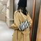 Plush Handbags Female Zebra Print Shoulder Underarm Bag Chain Purses (3)
