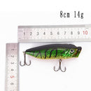 1x 8cm 14g fishing lures hard baits artificial popper crankbait wobblers bait ES