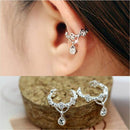 Attractive Ear Cuff Wrap Rhinestone Cartilage Clip On Earring Non Piercing Gift