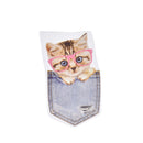 1x cute cat patches for clothes iron-on transfers easy print by household iroMO