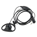 D-shape Earphone Headset Ptt Microphone For  Uv3r Plus, Uv5r, Uv5ra, Uv5rb